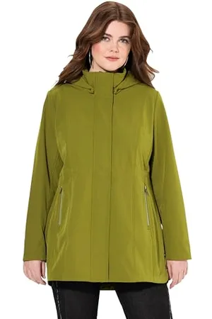 Ulla Popken Damen große Größen Übergrößen Plus Size HYPRAR Softshelljacke, Kapuze abnehmbar
