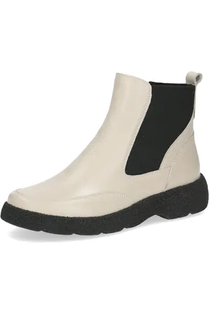 Caprice Damen Chelsea Boots mit Thermosohle Elegant, Beige , 41 EU