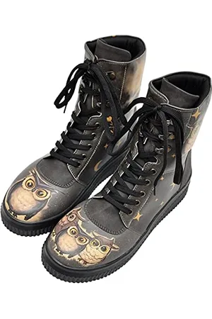 Dogo Vegane Damen Future Boots Stiefeletten - Owl Family 38
