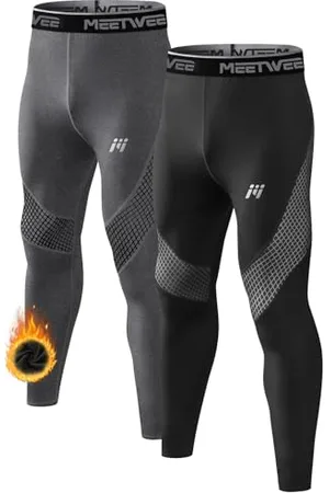 MEETWEE Thermounterhose Herren, Thermounterwäsche Lange Unterhose Winter Leggings Funktionsunterwäsche Skiunterwäsche Warme Unterwäsche Männer