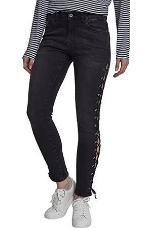 Urban classics Damen TB2003-Ladies Denim Lace Up Pants Skinny Jeans, , 40 (Herstellergröße: 29)