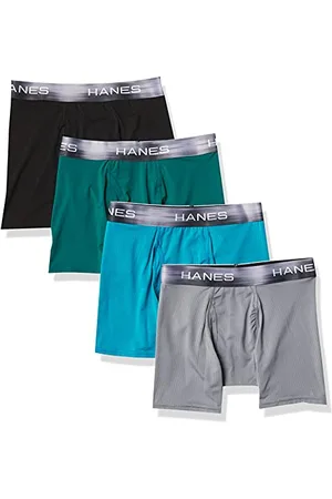 Hanes Ultimate Herren Sport X-Temp Boxershorts, Ultraleicht, 4er-Pack Retroshorts, , X-Large