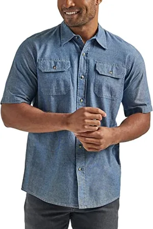 Wrangler Herren Short Sleeve Classic Woven Button-Down-Shirt, , Mittel