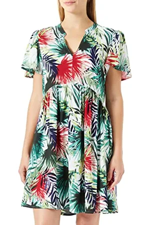 JDY Damen STARR Life S/S V-Neck Dress WVN NOOS Kleid, , 34