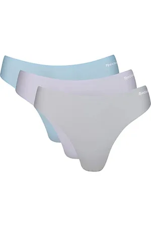Reebok Damen Womens Bonded Thong in Grey/Purple/Blue, Polymide Moisture Wicking Activewear Tangahöschen, , 38