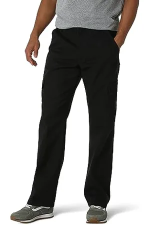 Wrangler Herren Klassieke cargobroek met EEN Losse pasvorm Freizeithose, Schwarzer Köper, 32W / 29L EU