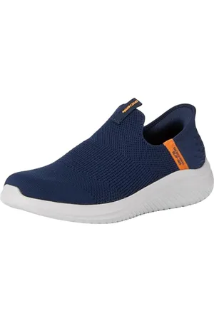 Skechers BOYS Schlüpfen, Navy Textile/Orange Trim, 27 EU