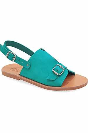 Emmanuela Handcrafted For You 38 Emmanuela Sandalen im griechischen Stil, hochwertige handgefertigte flache Sandalen aus Leder mit offenem Zehen, verstellbare Sommerschuhe mit Schnallenriemen für Frauen