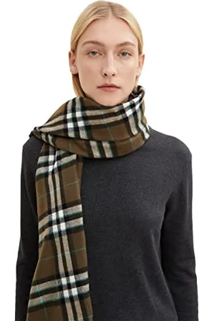 TOM TAILOR Damen Schal mit Karomuster 1034087, , ONESIZE