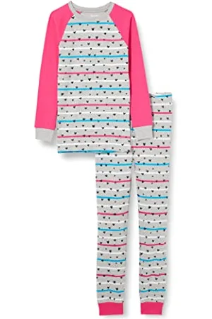 Hatley Mädchen Organic Cotton Raglan Sleeve Printed Pyjama Set Pyjamaset, , 2 Jahre