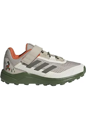 adidas Unisex Terrex Disney Agravic Flow Trail Running Shoe Trailrunning-Schuhe, Wonder beige/Olive strata/orange, 33 EU