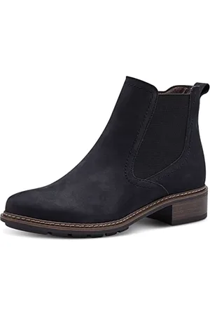 Tamaris Damen Ankle Boots, Frauen Stiefeletten,TOUCHit-Fußbett,Kurzstiefel,uebergangsschuhe,uebergangsstiefel,flach,Boots,Stiefel,Navy,37 EU