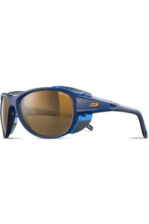 Julbo Herren Explorer 2.0 Sonnenbrille, Dunkelblau Matt/Cyanblau, Einheitsgröße