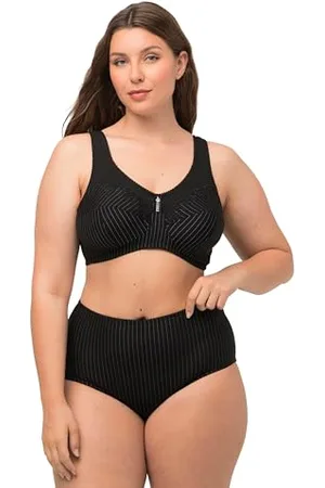 Ulla Popken Damen Entlastungs-BH, ohne Bügel, Strassanhänger, Cup C - G BRA, , 105C