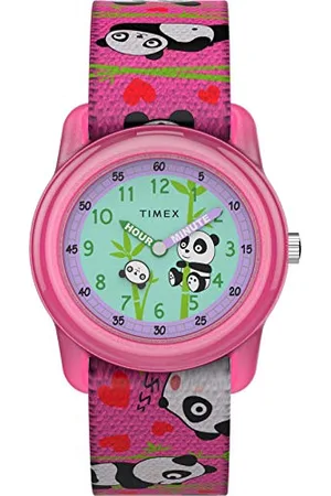 Timex Unisex Kinder Analog Quarz Uhr mit Gewebe Armband TW7C77100