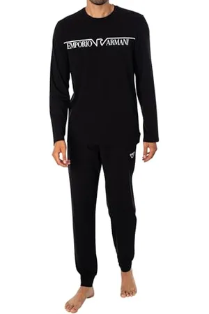 Emporio Armani Herren MEGALOGO Long Pajamas Pyjama-Set, , S