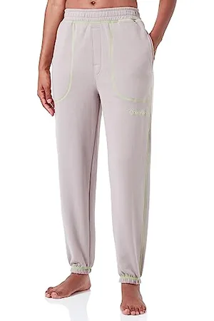 Calvin Klein Damen Jogginghose Sweatpants, Beige (Satellite/Green Flash), S