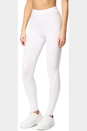 Merry Style Leggings Damen Baumwolle für das ganze Jahr Bequeme Leggings Blickdicht Damen Ideal für Yoga Sport Gym und Freizeit MS10-198 ( , L)