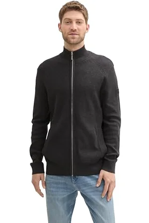 TOM TAILOR Herren Strickjacke aus Baumwolle, , XXL
