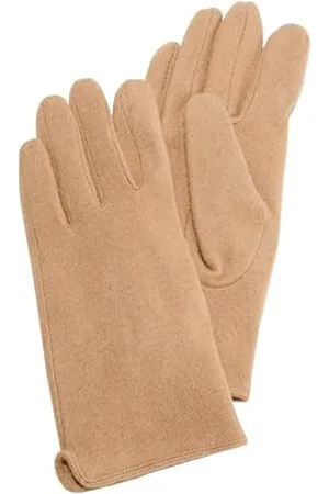 QS by s.Oliver Damen Handschuhe aus Wollmix BROWN, S