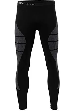 STARK SOUL Herren Ski Funktionswäsche, Outdoor Unterwäsche (L/XL Hose grau/schwarz)
