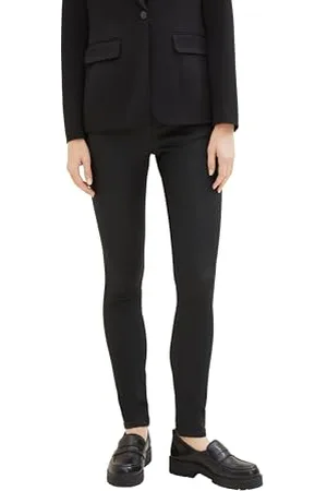 TOM TAILOR Damen Alexa Skinny Jeans in PU Leder-Optik, , 33/32