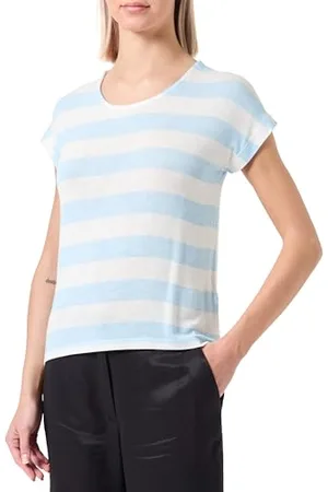 VERO MODA Vmwide Stripe Sl Top Ga JRS Noos