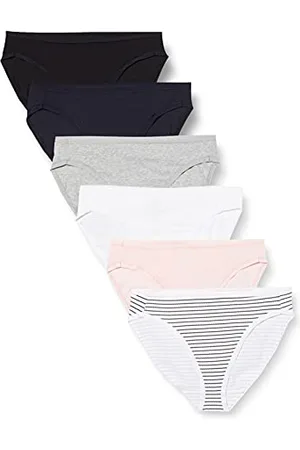 Amazon Damen Slip aus Baumwolle mit hohem Beinschnitt (in Übergröße erhältlich), 6er-Pack, , 38