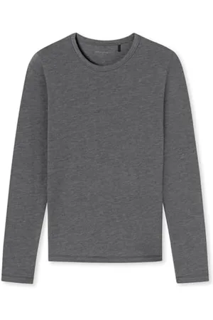 Schiesser Jungen Langarmshirt-Active Unterwäsche, grau-Mel_181852, 98