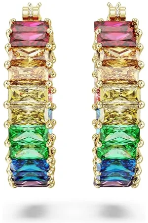 Swarovski Matrix Kreolen, Baguette-Schliff, , Goldlegierungsschicht