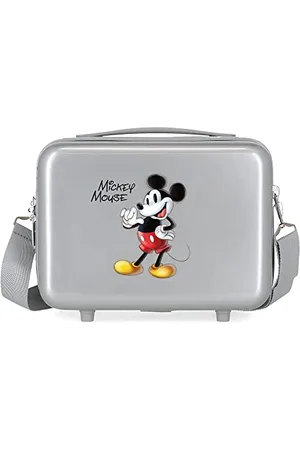 Disney 100 Mickey Kulturbeutel, anpassungsfähig, Grau, 29 x 21 x 15 cm, starres ABS, 9,14 l, 0,63 kg