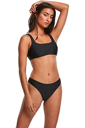 Urban classics Damen Ladies Tanktop Bademode Bikini-Set, Black, M