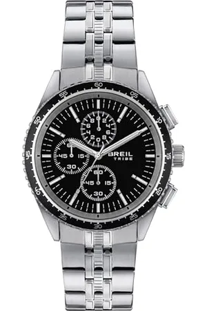 Breil Herren-Chronograph Net Collection EW0545 - Herren-Accessoires - Herrenuhr aus Edelstahl mit 42-mm-Gehäusedurchmesser und Verstellbarem Armband von 15,5 bis 21 cm