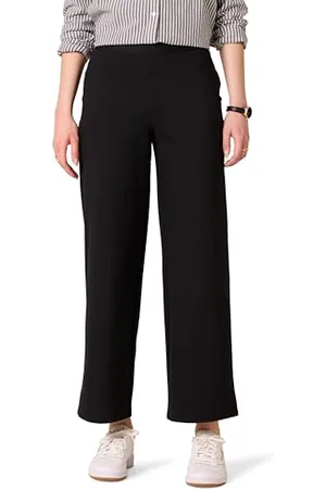 Amazon Damen Kurz geschnittene Schlupfhose mit weitem Bein, , XS