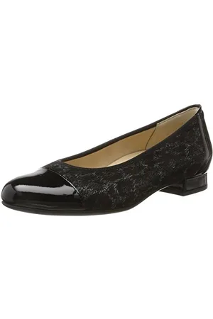 Hassia Damen Fermo, Weite G Geschlossene Ballerinas, Grau (Antrazit/Schwarz), 35.5 EU (3 UK)