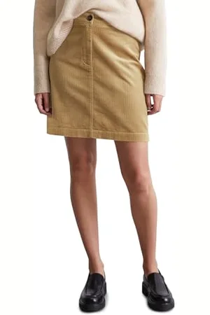Marc O’ Polo Marc OߴPolo Damen Minirock aus Cord Herbst, Beige (Soft Mocca), 38