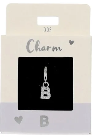 Depesche 11785-003 Charms Express yourself - Anhänger für Halsketten und Armbänder, Buchstabe B, versilbert, als kleines Geschenk