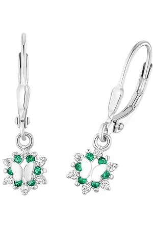 Prinzessin Lillifee Ohrhänger 925 Sterling Silber Mädchen Kinder Ohrschmuck, mit Zirkonia synth., 2,4 cm, Silber, Schmetterling, Kommt in Schmuck Geschenk Box, 2036992