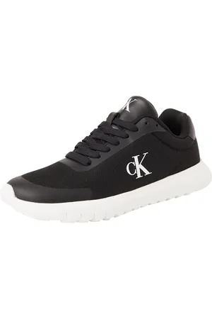 Calvin Klein Damen Runner Sneaker Eva Mesh Sportlich, Schwarz (Black/Bright White), 39