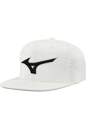 Mizuno Damen Tour Flat Snapback Golfmütze, weiß/schwarz, Einheitsgröße