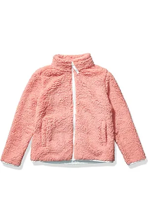 Amazon Mädchen Sherpa-Fleecejacke mit durchgehendem Reißverschluss, , 9 Jahre