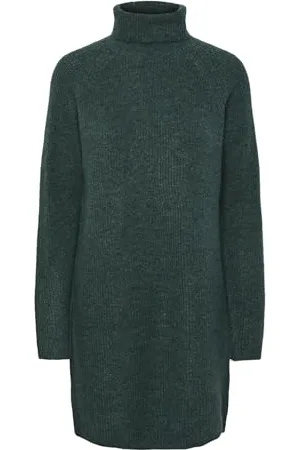 Pieces® Pcellen Ls High Neck Knit Dress Noos Bc