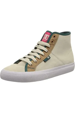 Dcshoes Damen Manual Hi Se Sneaker, White/Yellow, 42 EU
