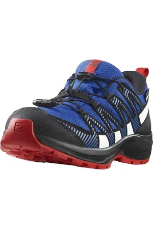 Salomon XA Pro V8 Clima wasserdichte Unisex Kinder-Multisportschuhe, Outdoor-bereit, Grip in jedem Gelände, Sportlicher Look, Lapis Blue, 38