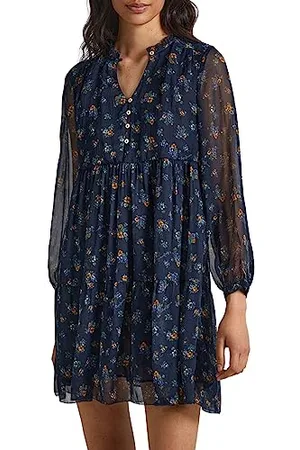 Pepe Jeans Damen Ikaia Babydoll Dress, Multicolour (Multi), S