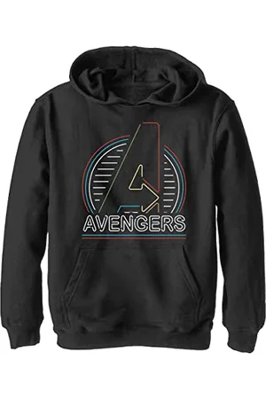 Marvel Avengers Classic - Neon Avengers YTH Hoodie Black 5/6