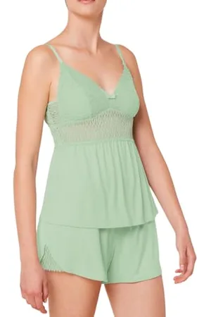 Triumph Damen Aura Spotlight PSK Pajama Set, Silky Green, 42