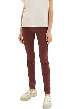 TOM TAILOR Damen Alexa Skinny Jeans in PU Leder-Optik, , 29/30