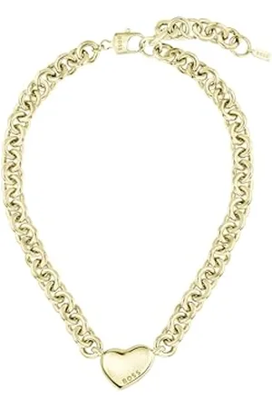 HUGO BOSS Jewelry Gliederhalskette für Damen Kollektion HONEY LOVE in Gelbgold mit einem Herz-Anhänger - 1580637