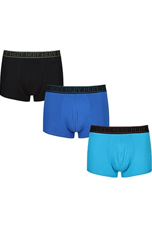 DKNY Herren Boxers de Ropa Interior para Hombres en Negro/Azules Boxershorts, , M
